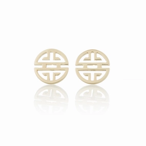 Gold Shou Stud Earrings