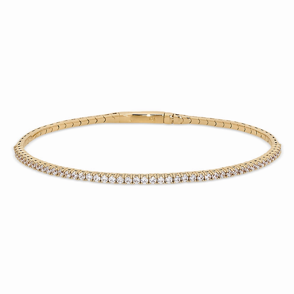 Gold Vermeil April Birthstone Flex Bracelet