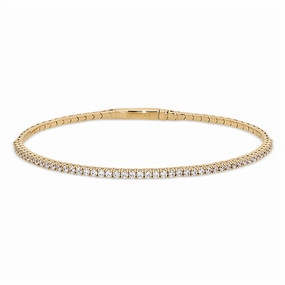 Gold Vermeil April Birthstone Flex Bracelet