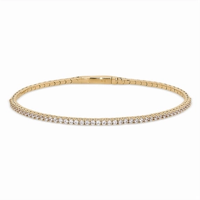 Gold Vermeil April Birthstone Flex Bracelet