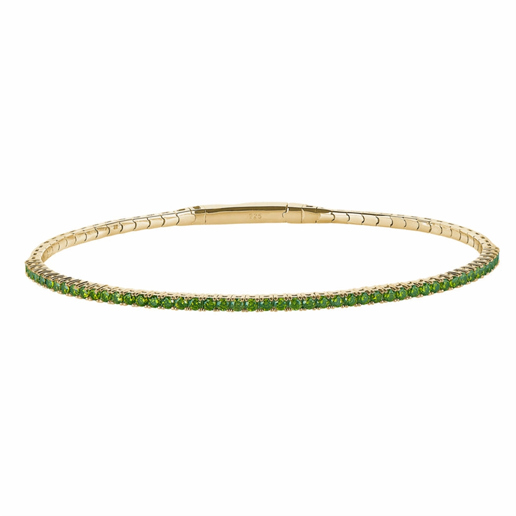 Gold Vermeil August Birthstone Flex Bracelet