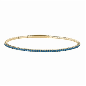 Gold Vermeil December Birthstone Flex Bracelet