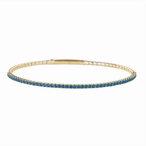 Gold Vermeil December Birthstone Flex Bracelet