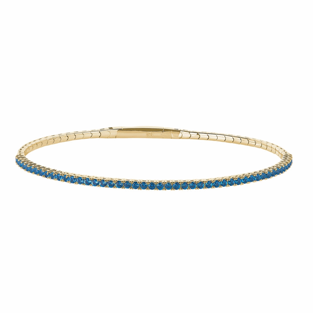Gold Vermeil December Birthstone Flex Bracelet