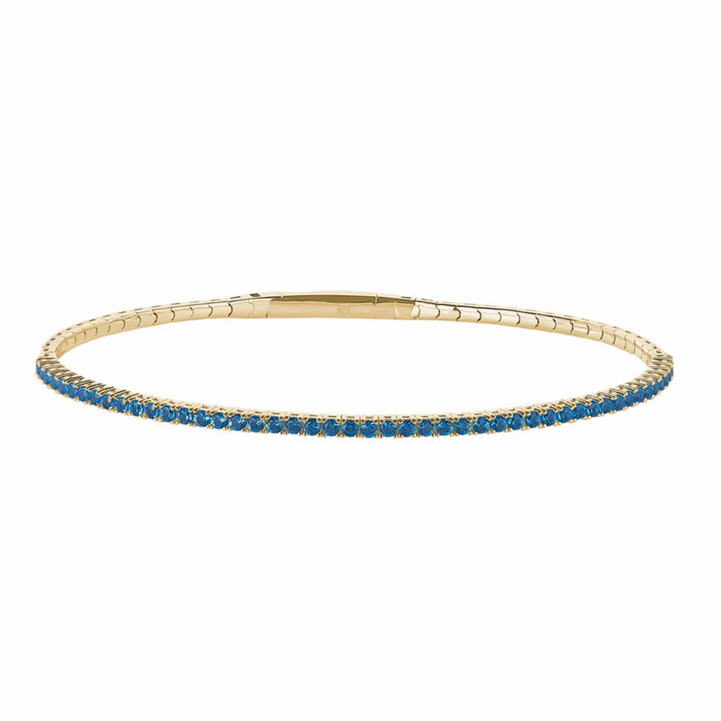 Gold Vermeil December Birthstone Flex Bracelet