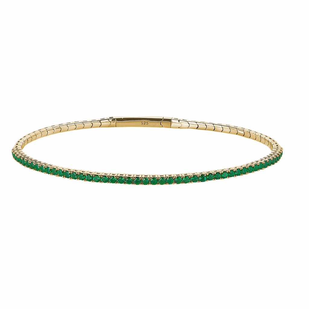 Gold Vermeil May Birthstone Flex Bracelet