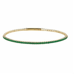 Gold Vermeil May Birthstone Flex Bracelet