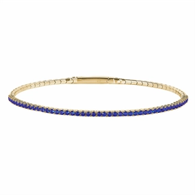 Gold Vermeil September Birthstone Flex Bracelet