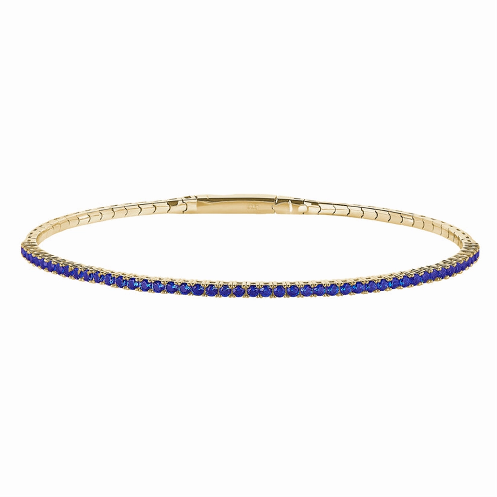 Gold Vermeil September Birthstone Flex Bracelet