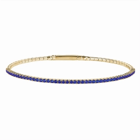 Gold Vermeil September Birthstone Flex Bracelet