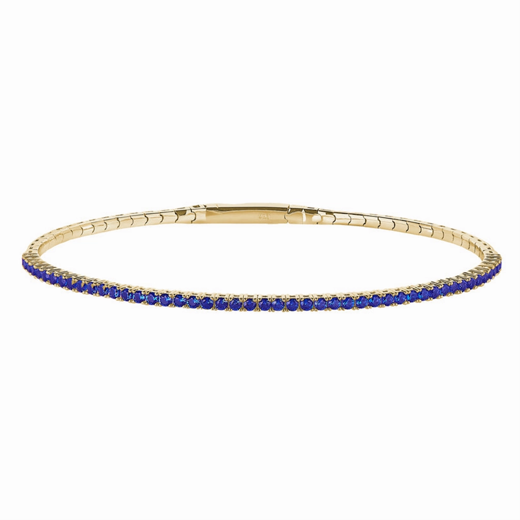Gold Vermeil September Birthstone Flex Bracelet