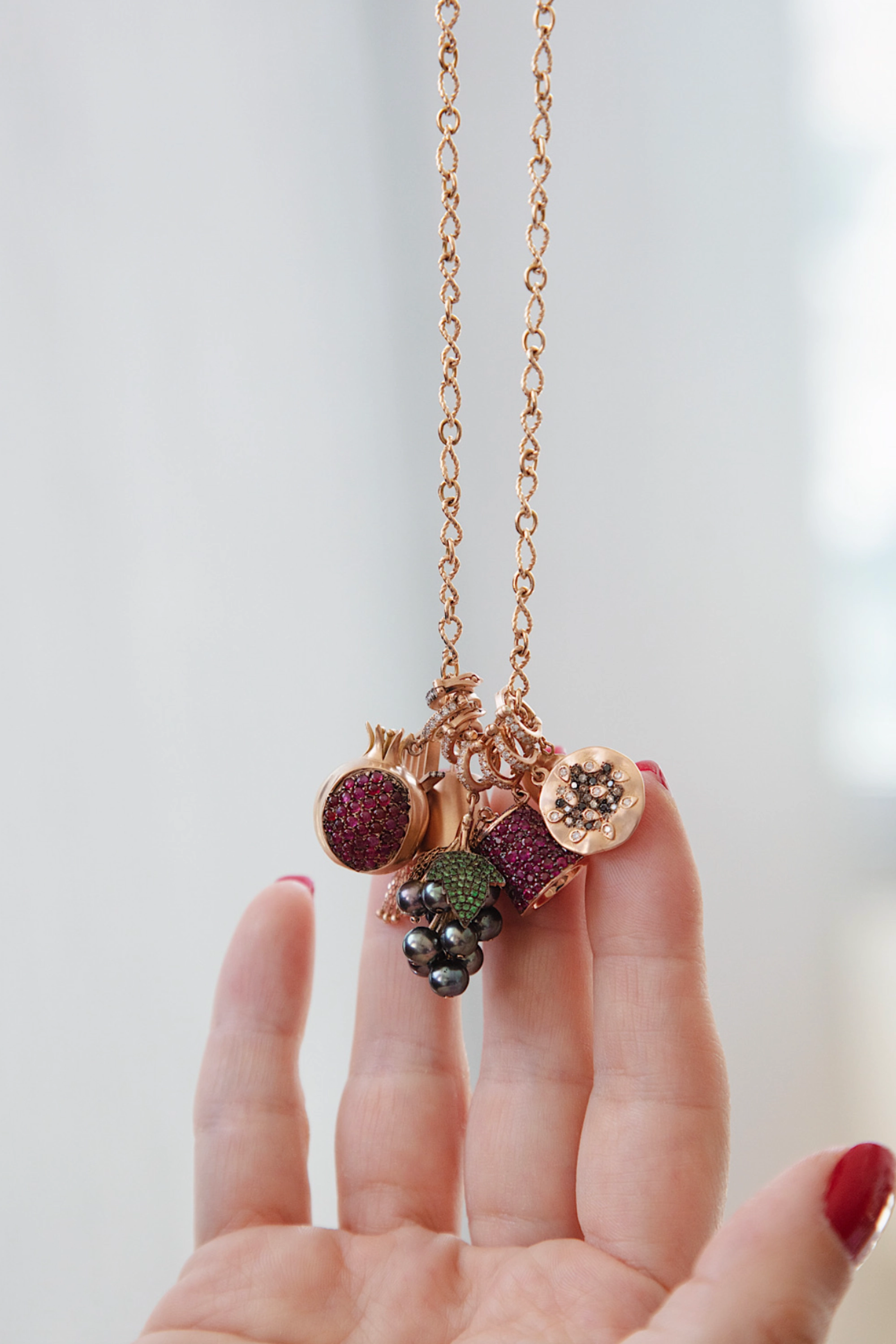 Grape Pendant, Tahiti Pearls