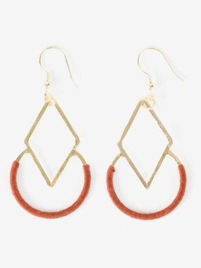 Graphic Threads Earrings - Rose