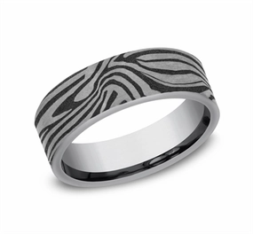 Gray Tantalum The Lava Lamp 7mm European Comfort Fit Wedding Band