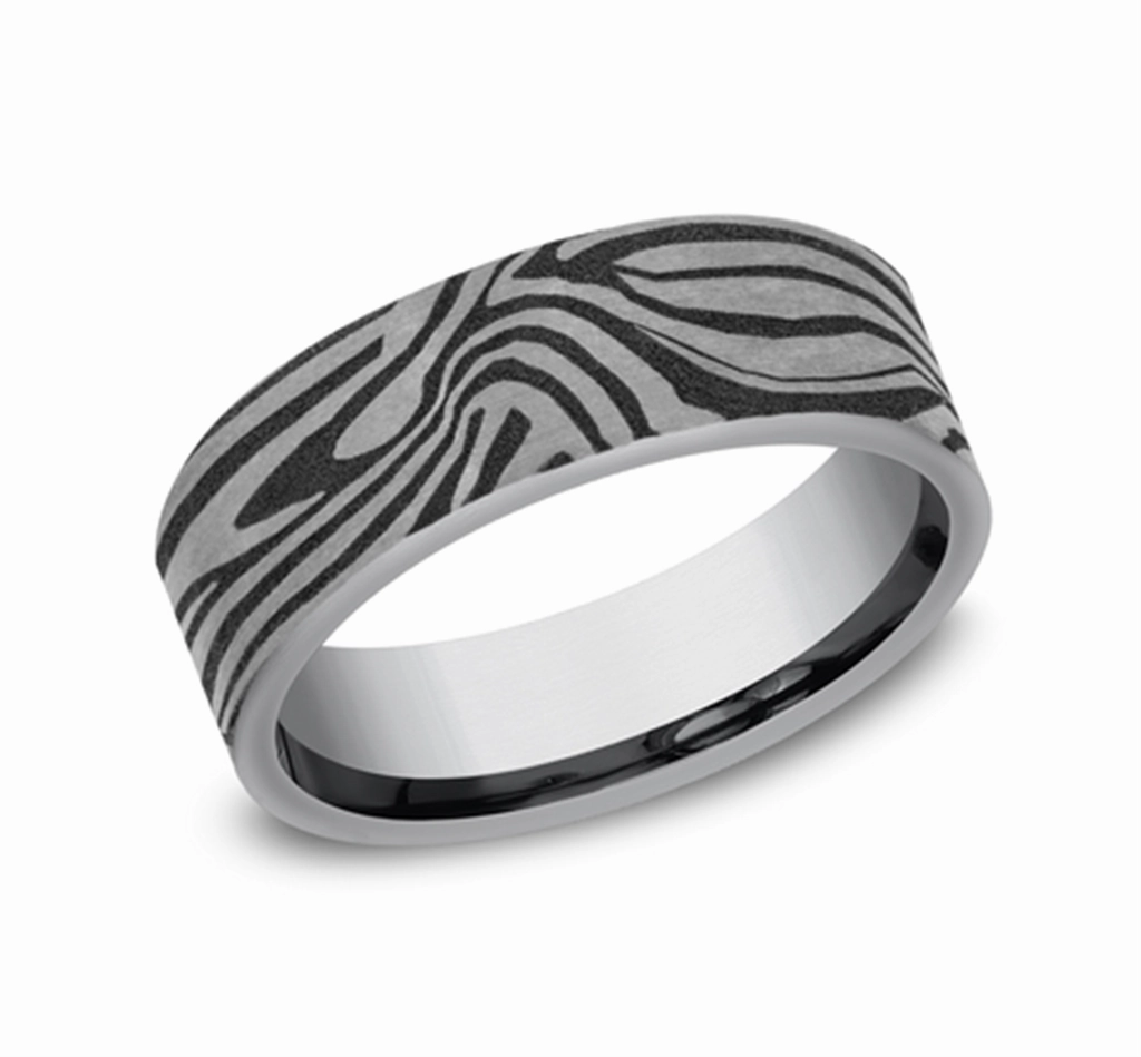 Gray Tantalum The Lava Lamp 7mm European Comfort Fit Wedding Band