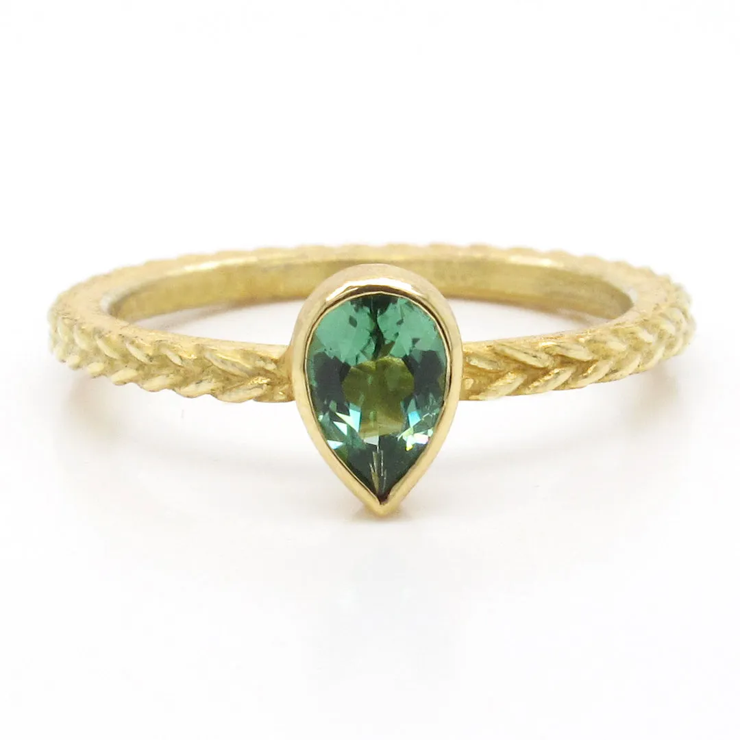 Green Tourmaline Stacking Ring