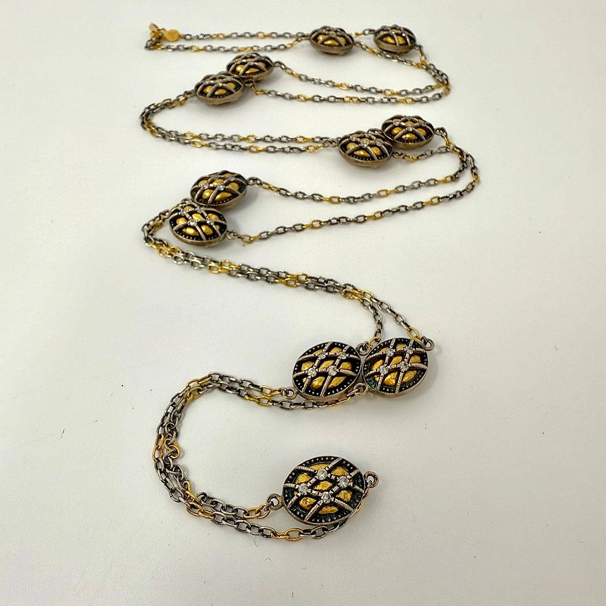 Gurhan 22K Gold and Anodized Silver Necklace with 88 Diamond