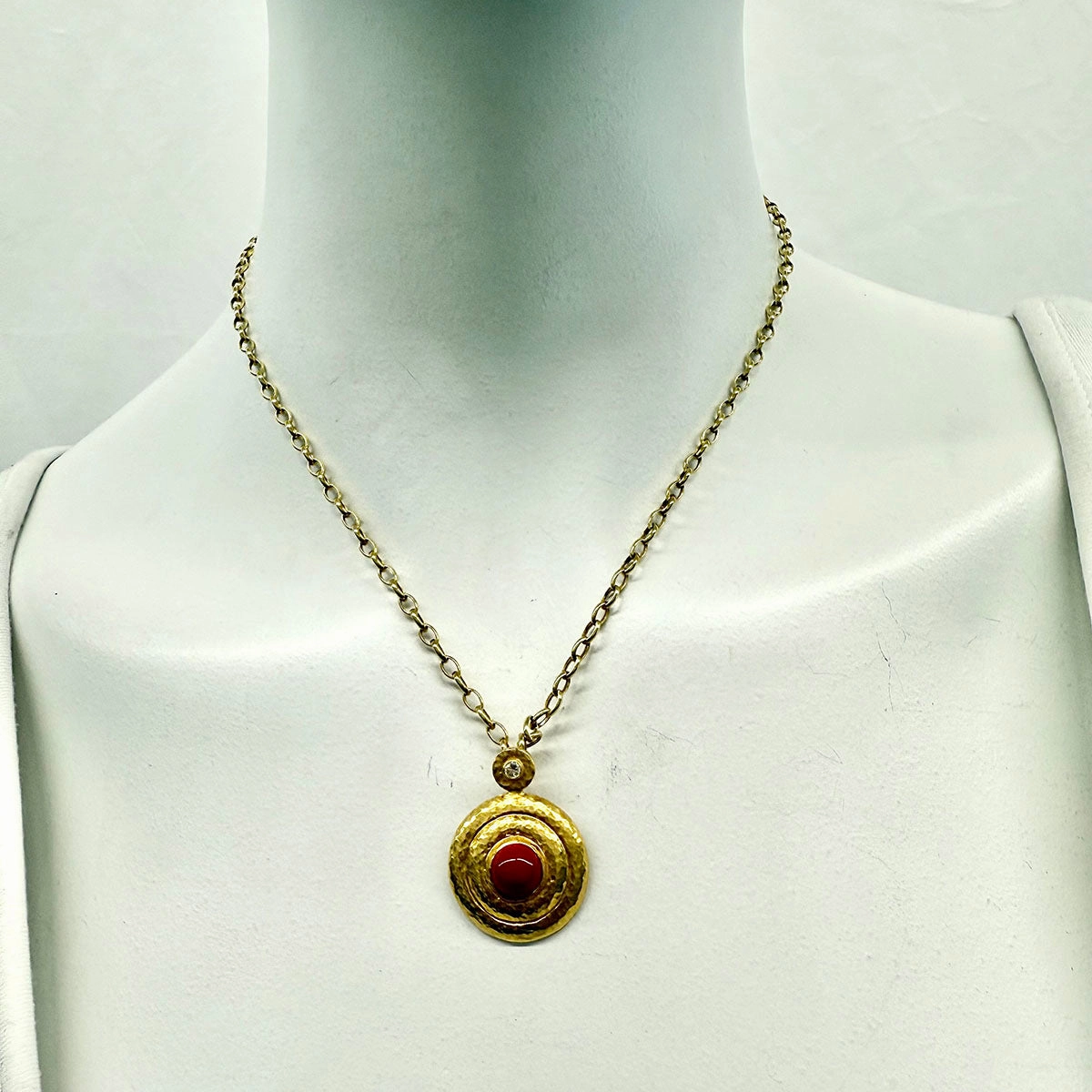 Gurhan Necklace with 14K Gold 18" Chain and 24K Gold Pendant