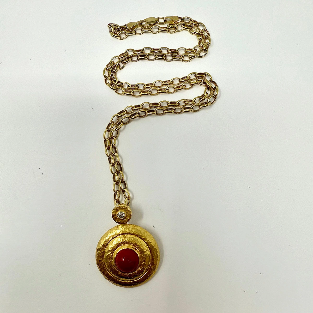 Gurhan Necklace with 14K Gold 18" Chain and 24K Gold Pendant
