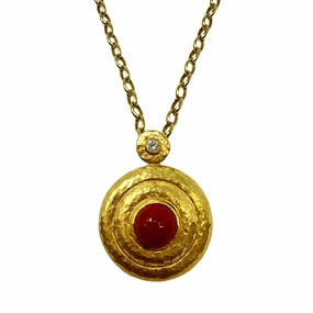 Gurhan Necklace with 14K Gold 18" Chain and 24K Gold Pendant