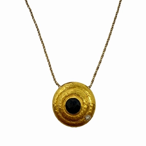 Gurhan Necklace with 14K Gold Chain and 24K Gold Pendant