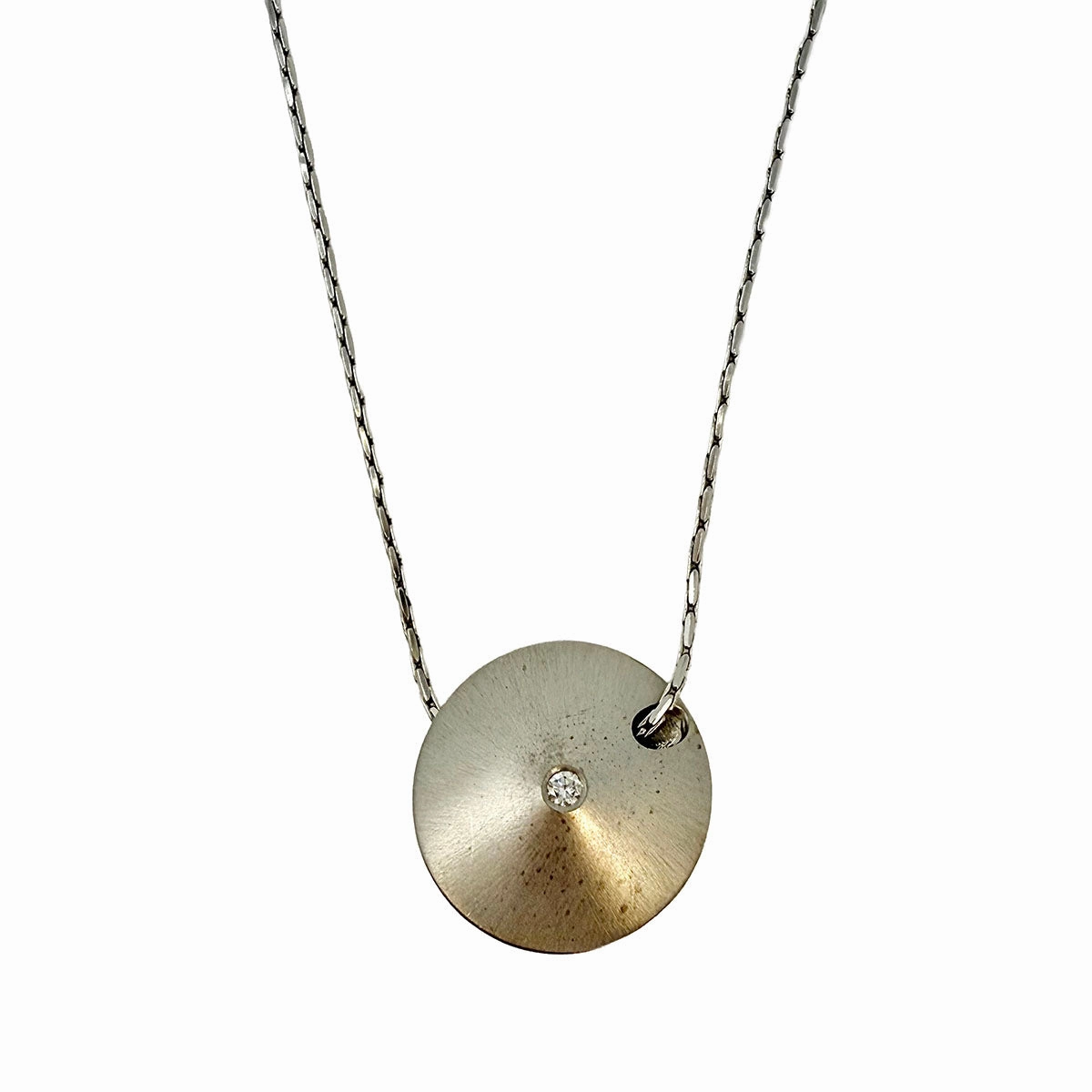 H. Stern 14K White Gold Chain Necklace with 18K Gold Pendant