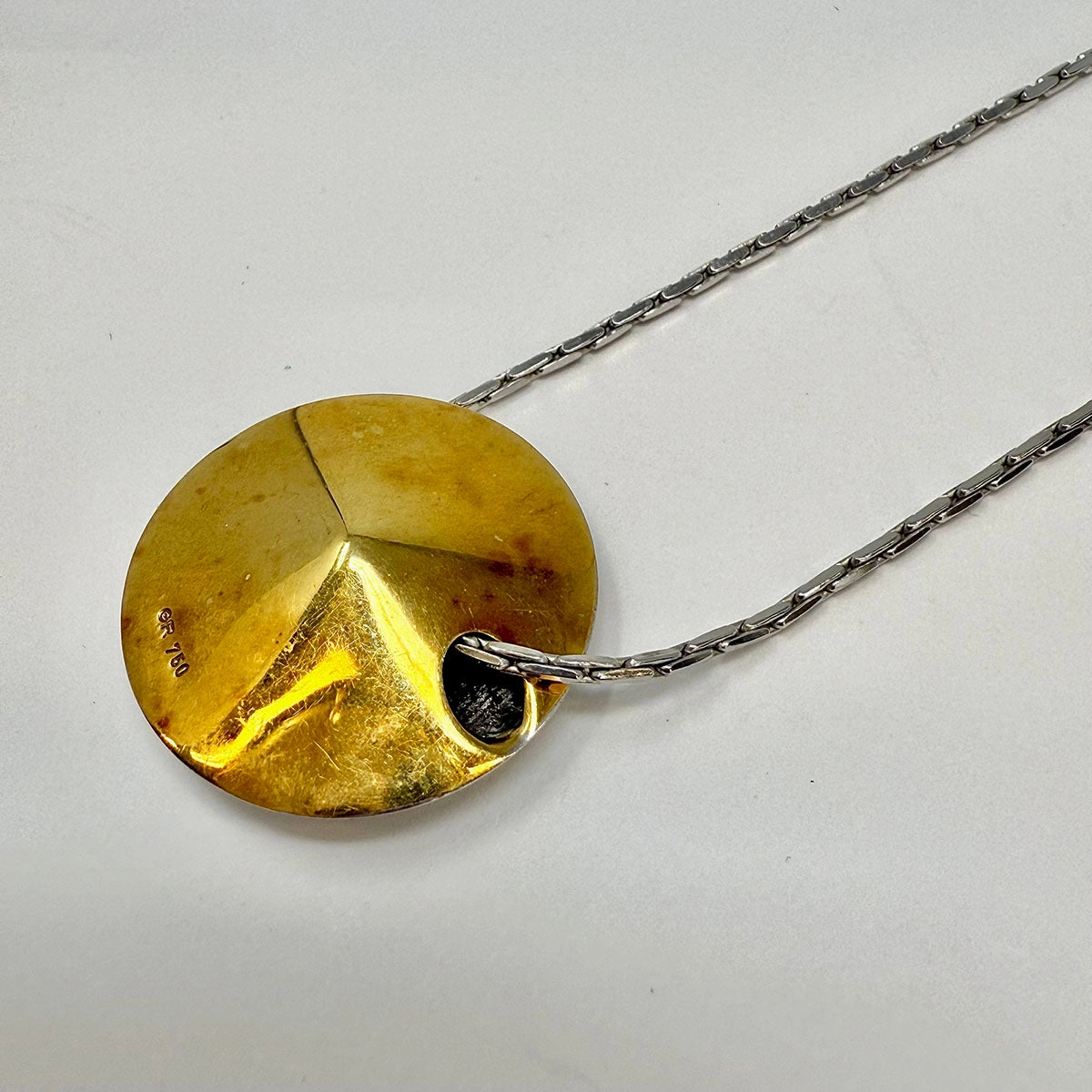 H. Stern 14K White Gold Chain Necklace with 18K Gold Pendant