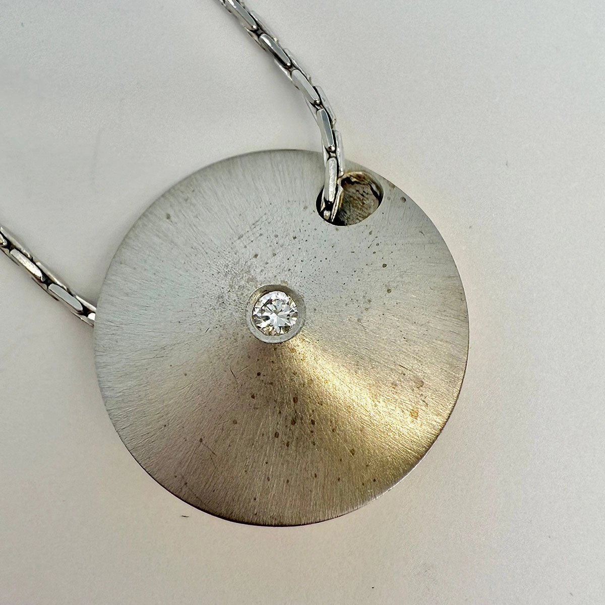 H. Stern 14K White Gold Chain Necklace with 18K Gold Pendant