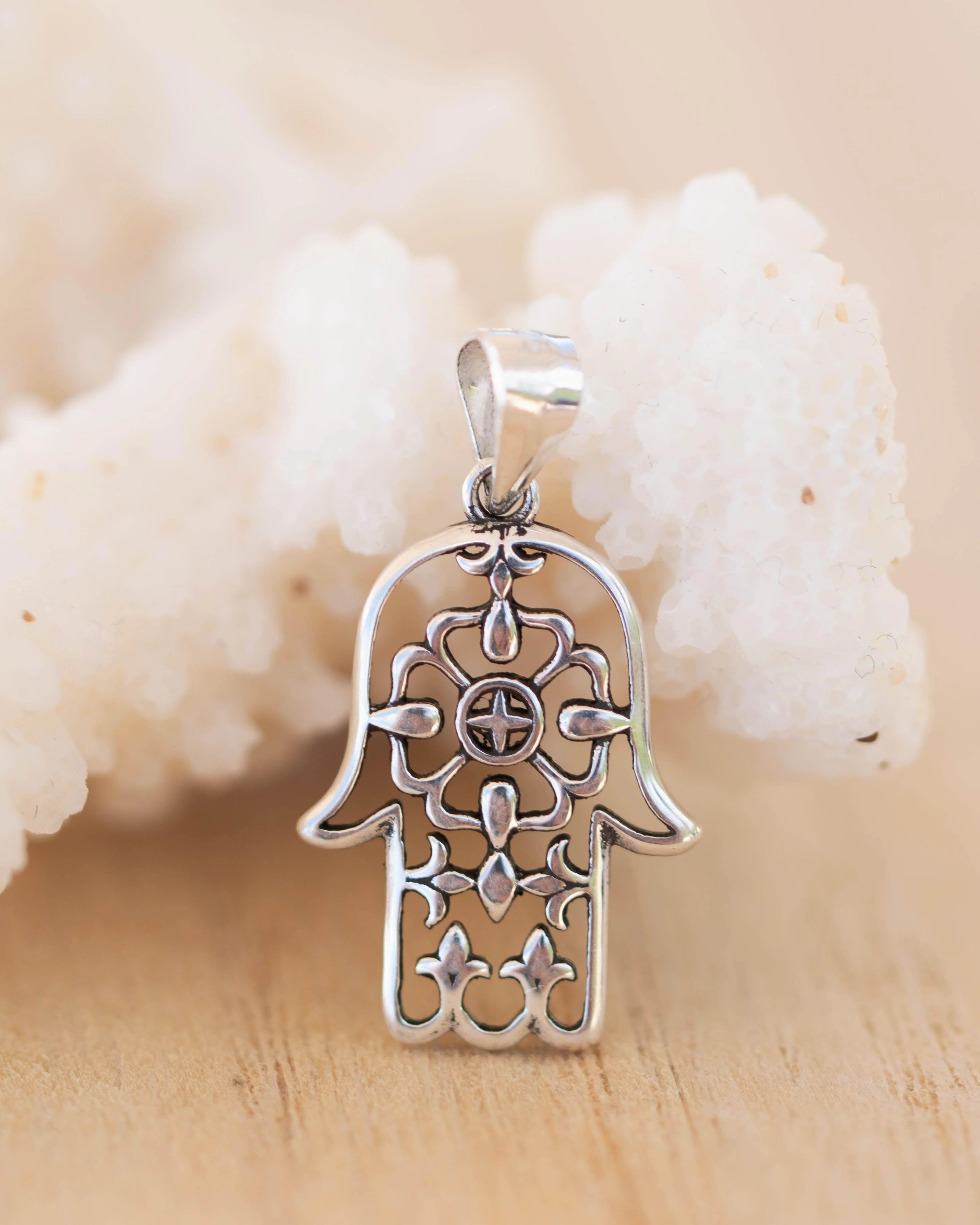 Hamsa Pendant ~ Sterling Silver ~ SMP056