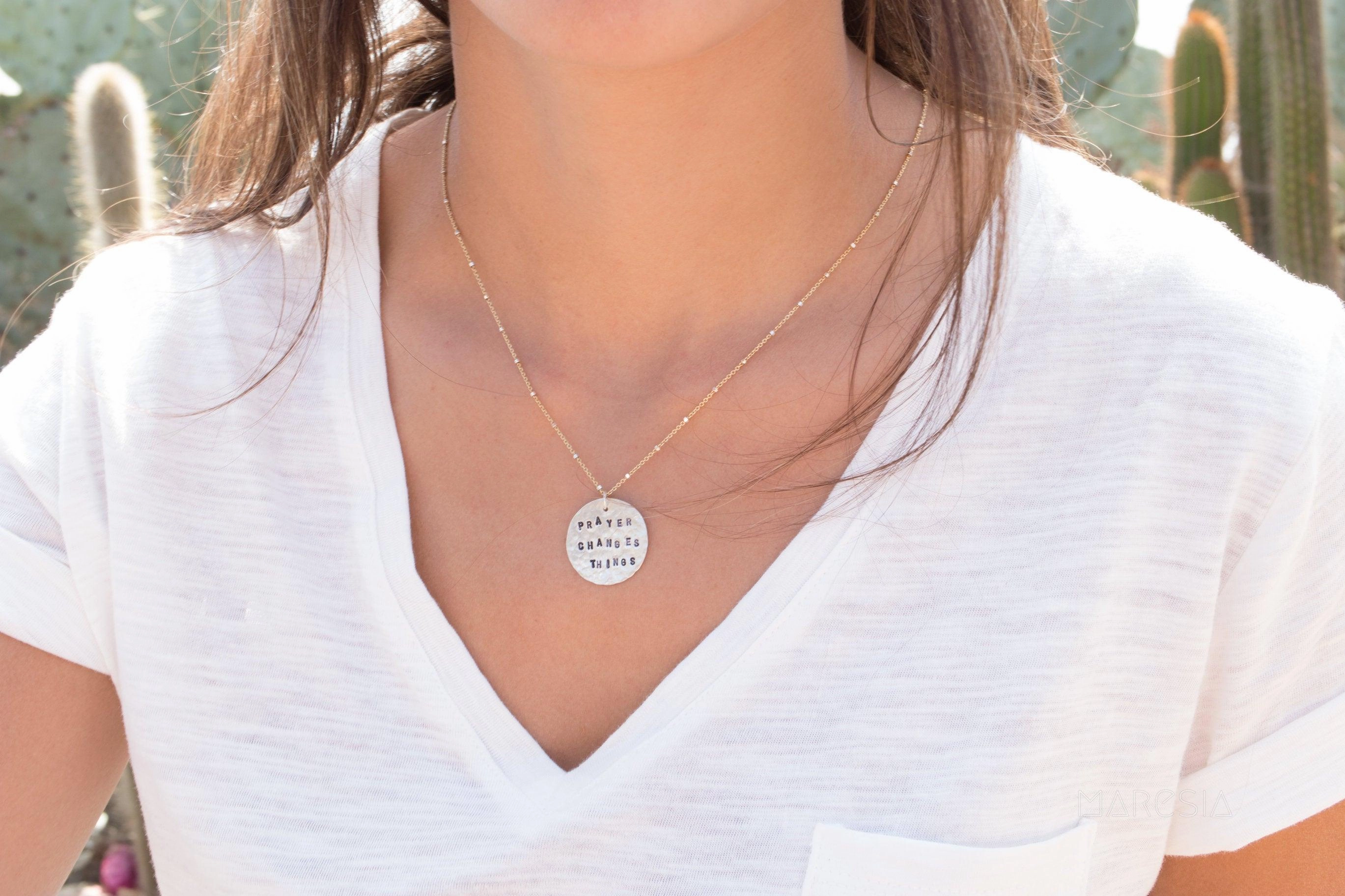 Hand Stamped Disk ~  Sterling Silver~MN030
