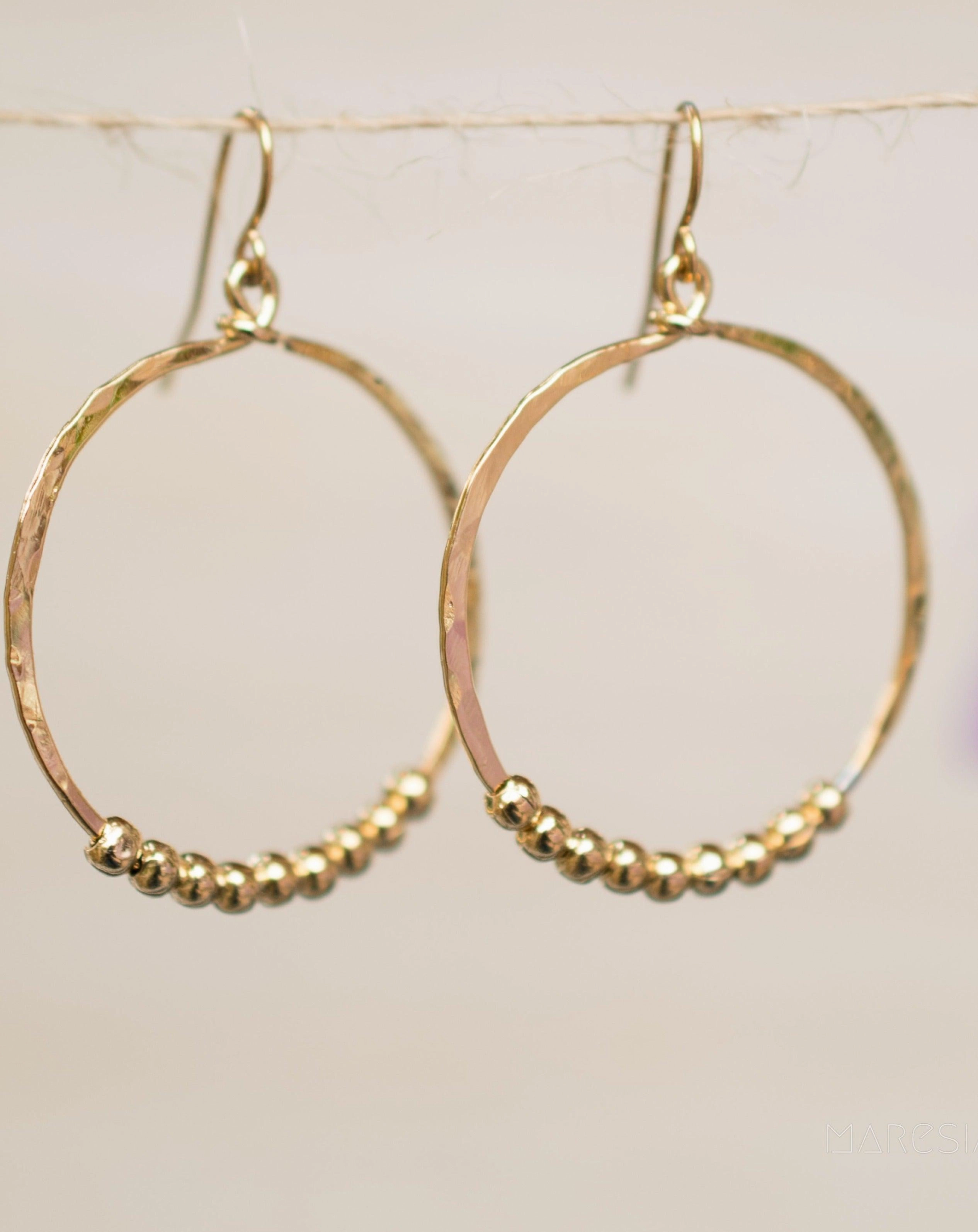 Hannes Circle Earrings ~Gold Plated or Silver Plated ~ SME020