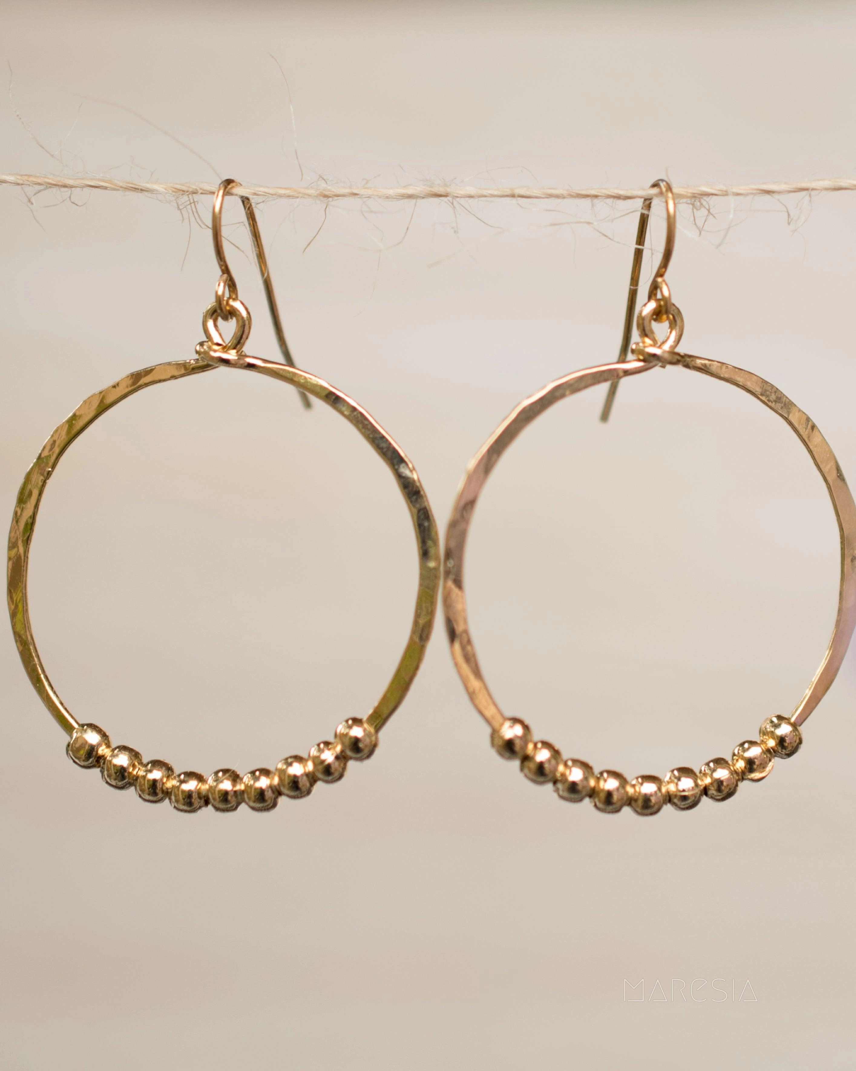 Hannes Circle Earrings ~Gold Plated or Silver Plated ~ SME020