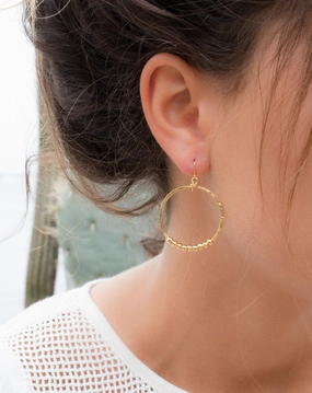 Hannes Circle Earrings ~Gold Plated or Silver Plated ~ SME020