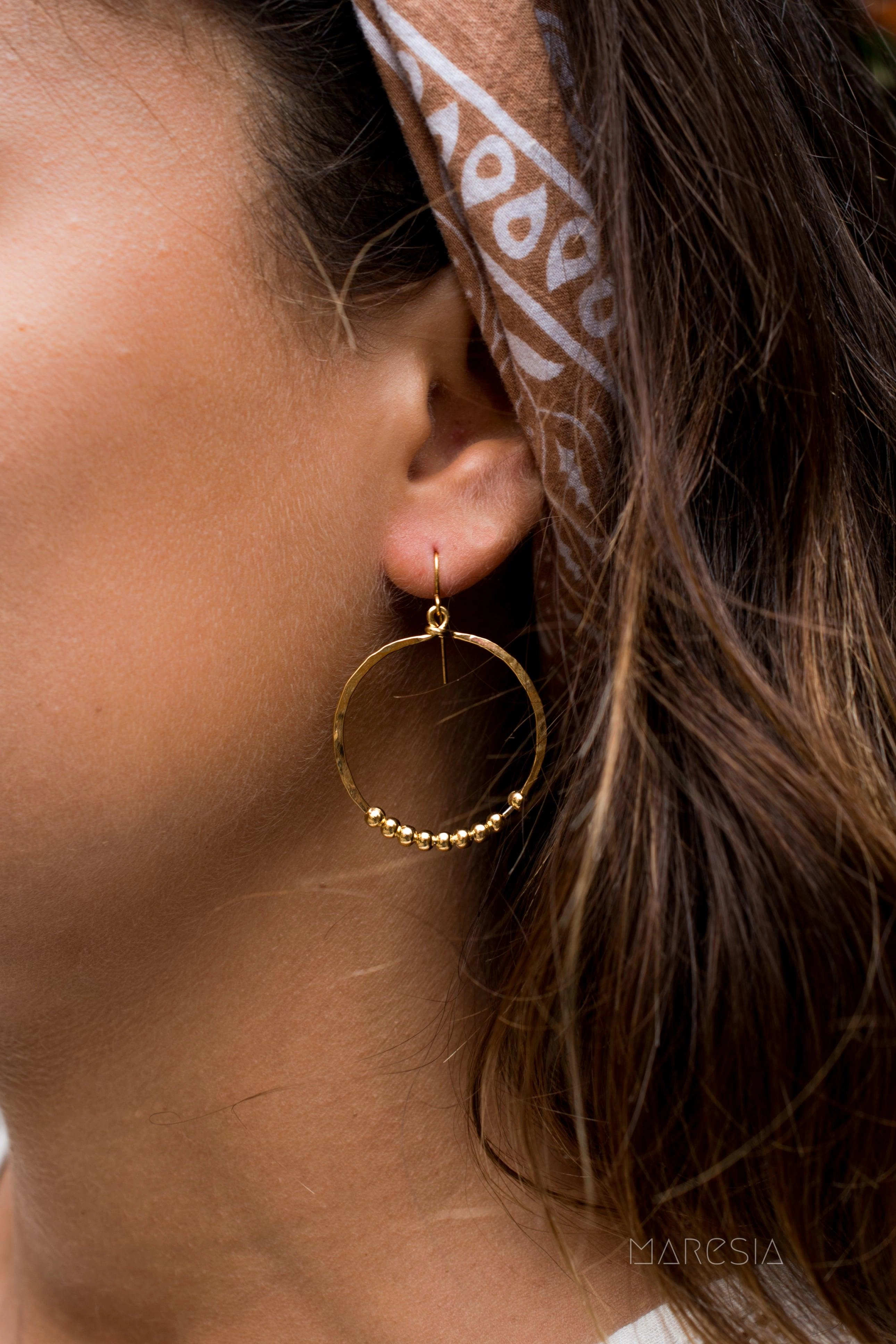 Hannes Circle Earrings ~Gold Plated or Silver Plated ~ SME020