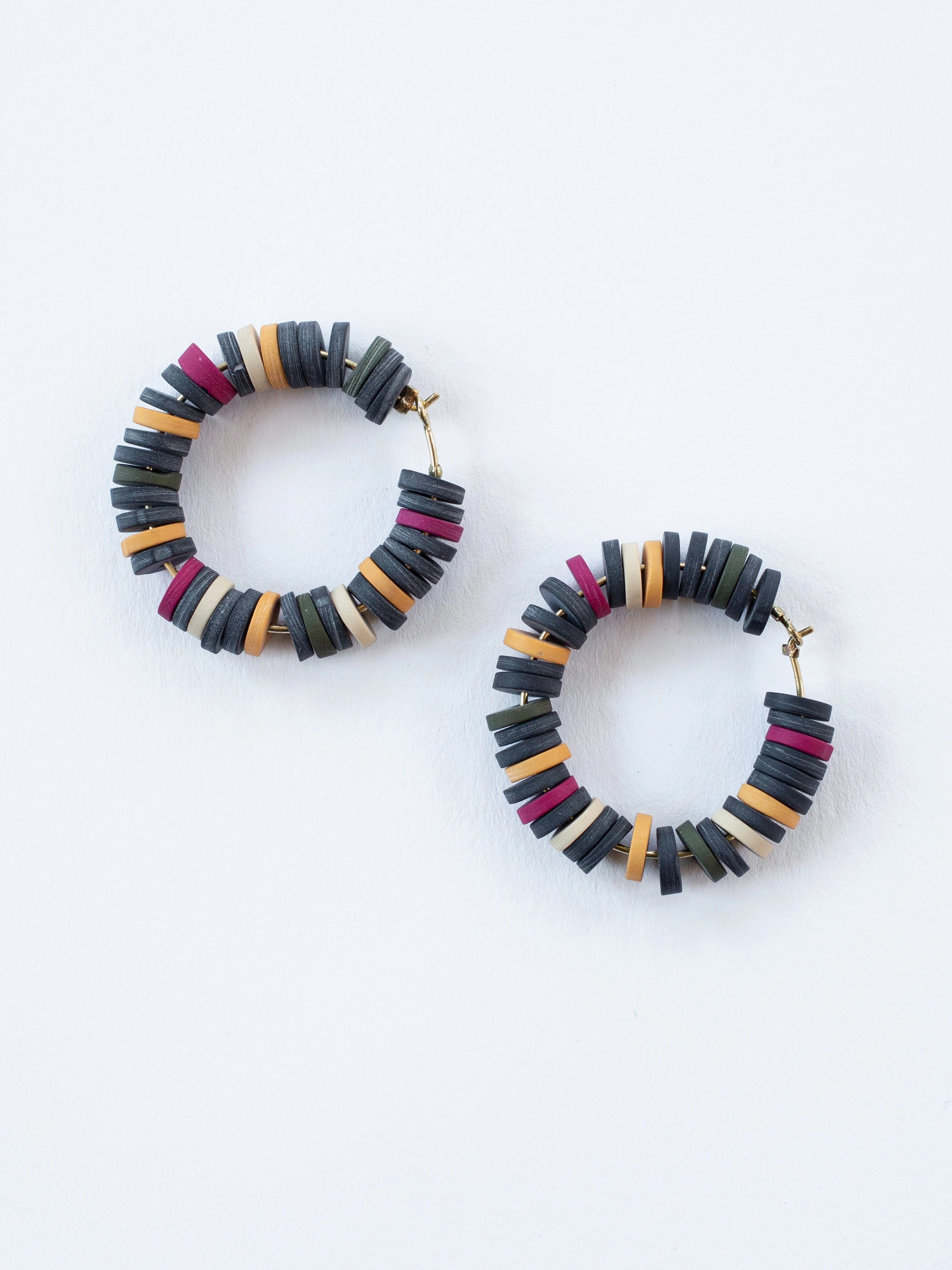 Heishi Hoop Earrings - Multi