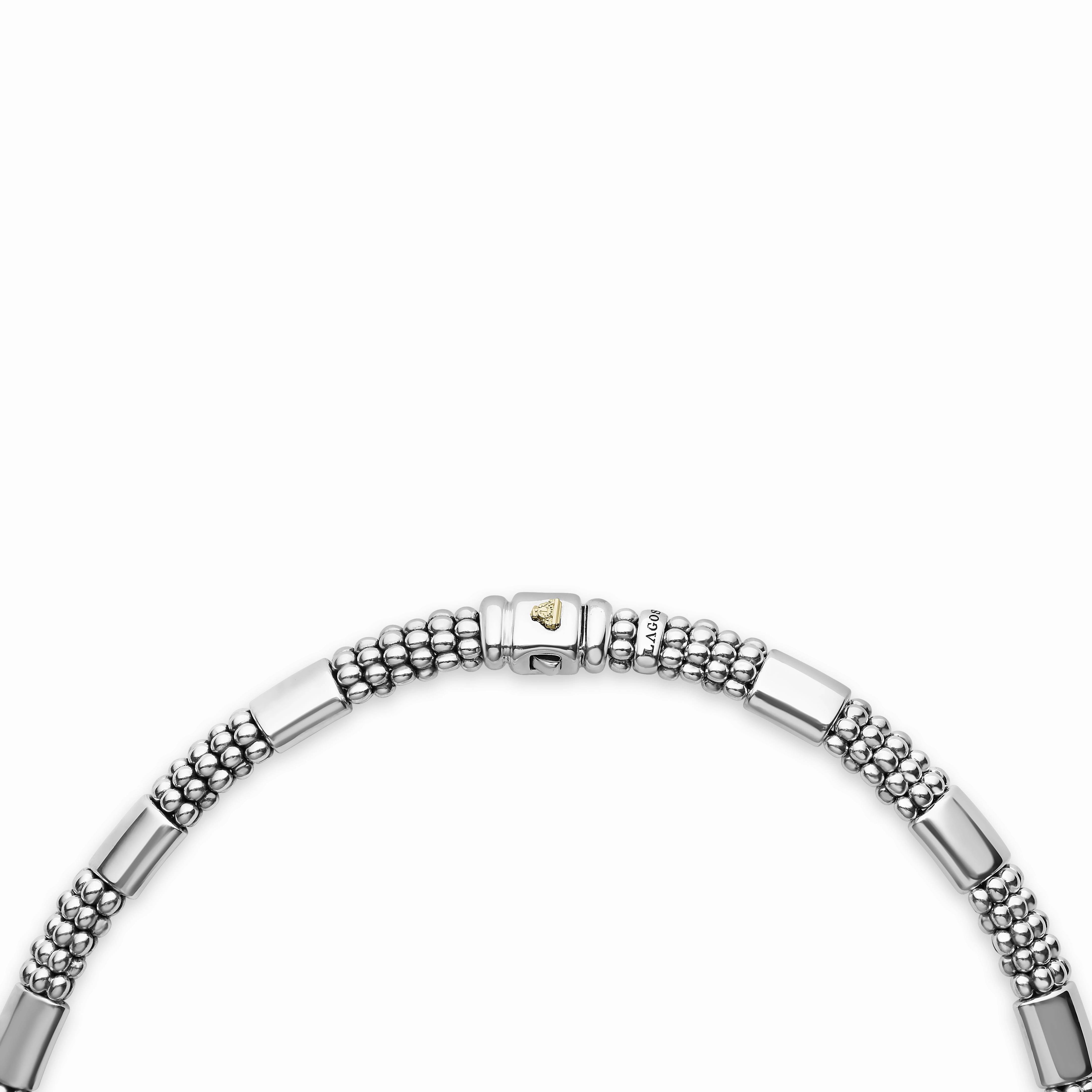 High Bar Two-Tone Station Diamond Necklace