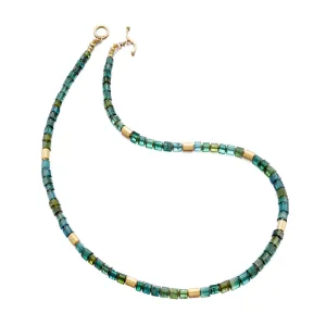 Indicolite Tourmaline Bead Necklace