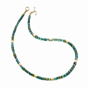 Indicolite Tourmaline Bead Necklace