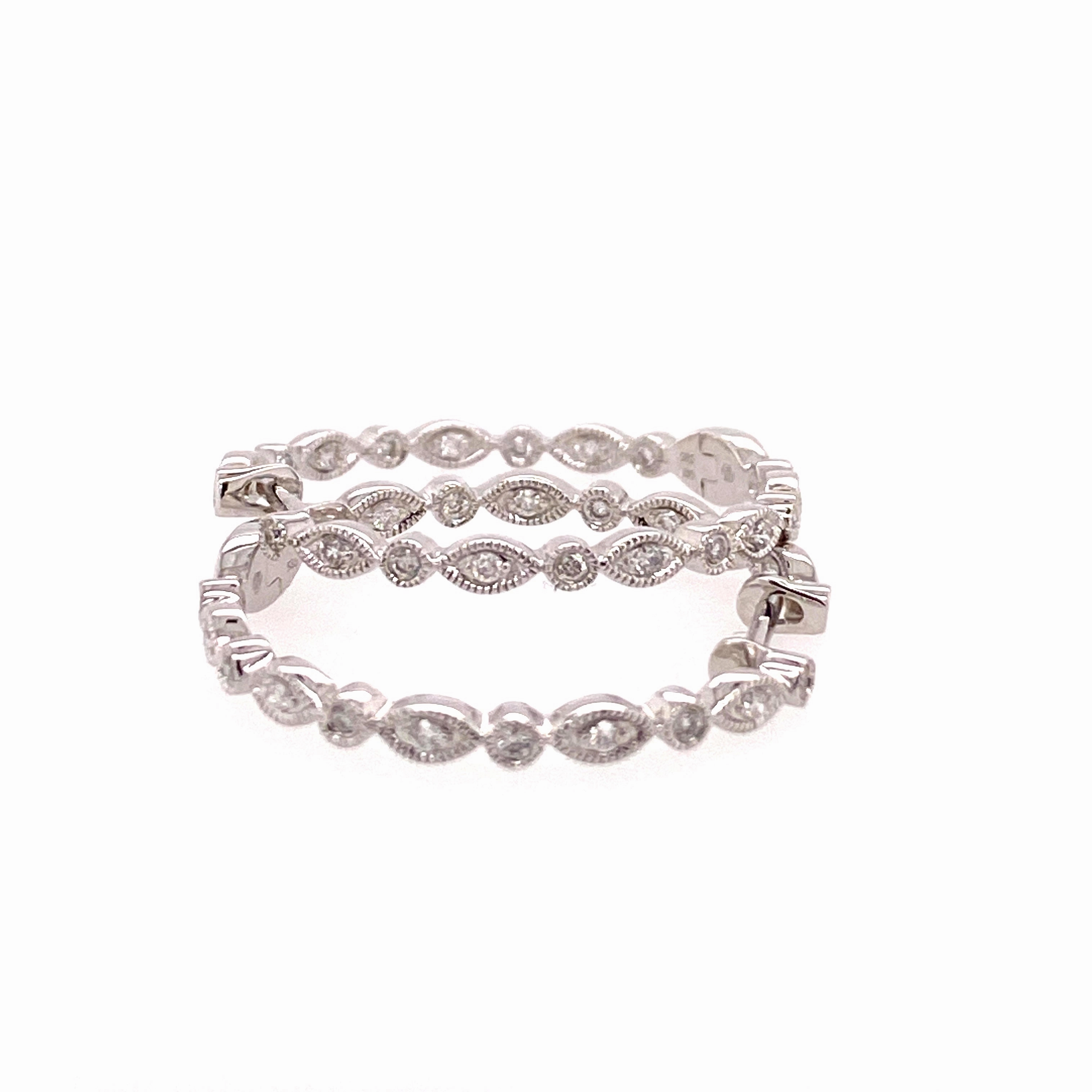 Inside-Out Diamond Hoop Earrings