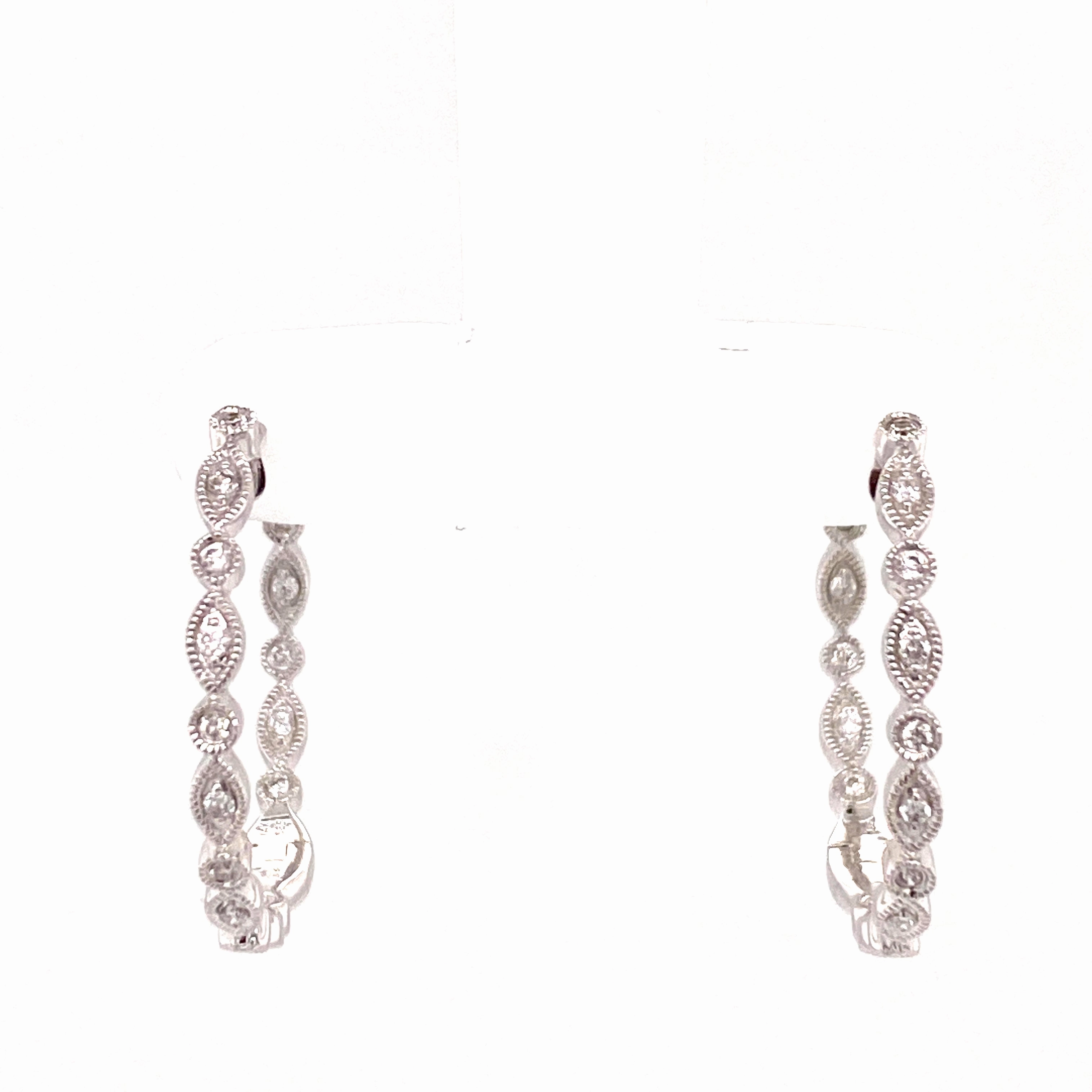 Inside-Out Diamond Hoop Earrings