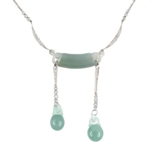 Interlocking Diamond & Jadeite Negligee Necklace