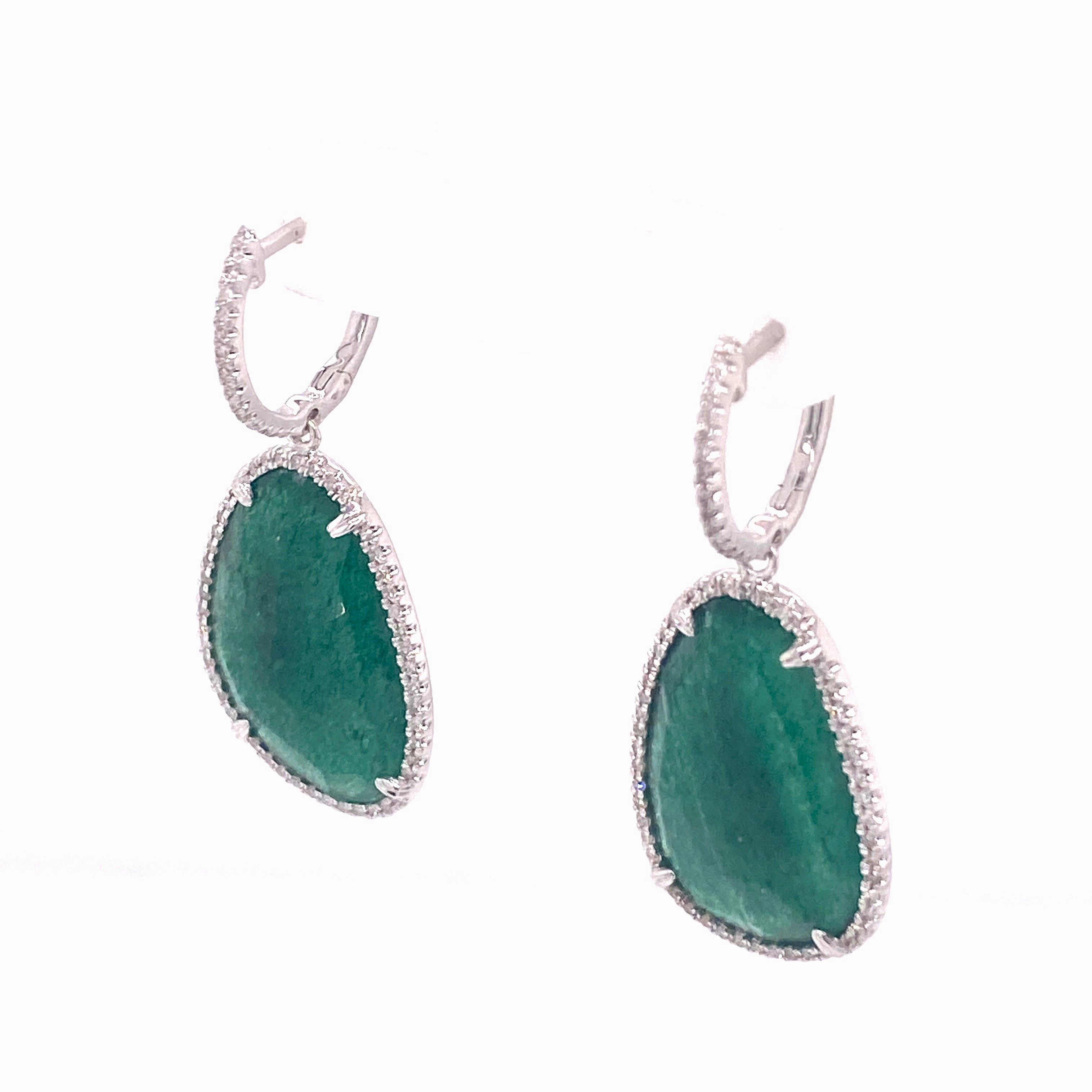 jade slab earrings