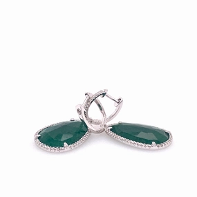 jade slab earrings