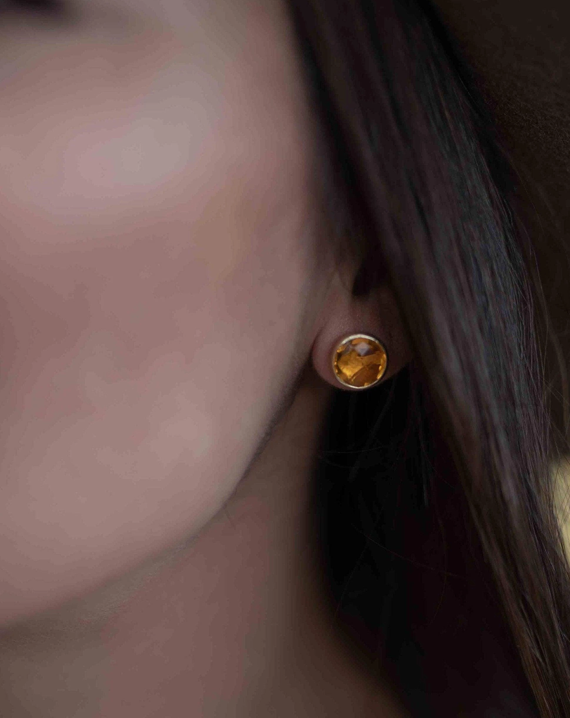 Jamy Earrings ~Yellow Topaz hydro~ 18k Gold Plated ~ ME180