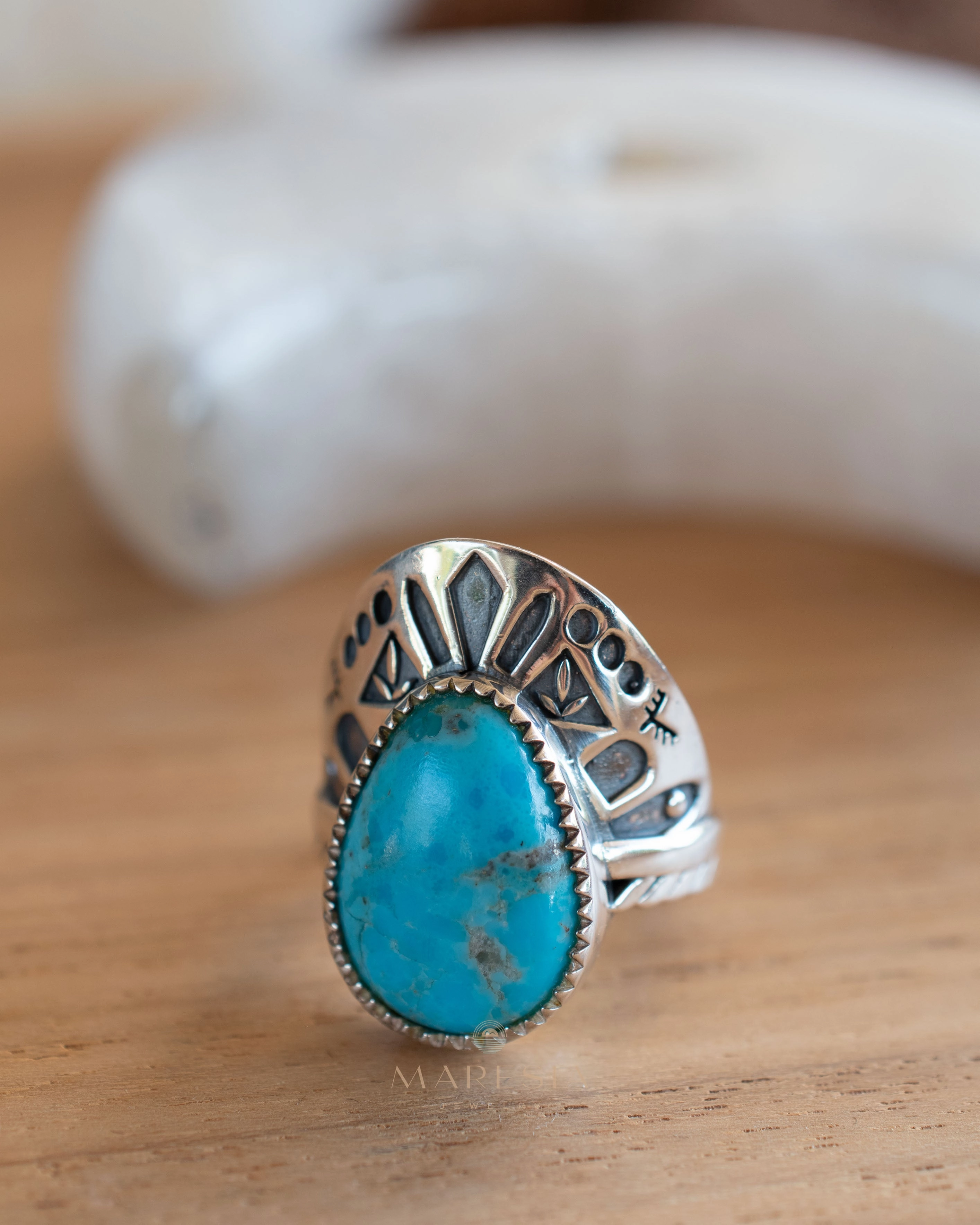 Jand Ring ~ Turquoise ~ Sterling Silver 925 ~ SMR172