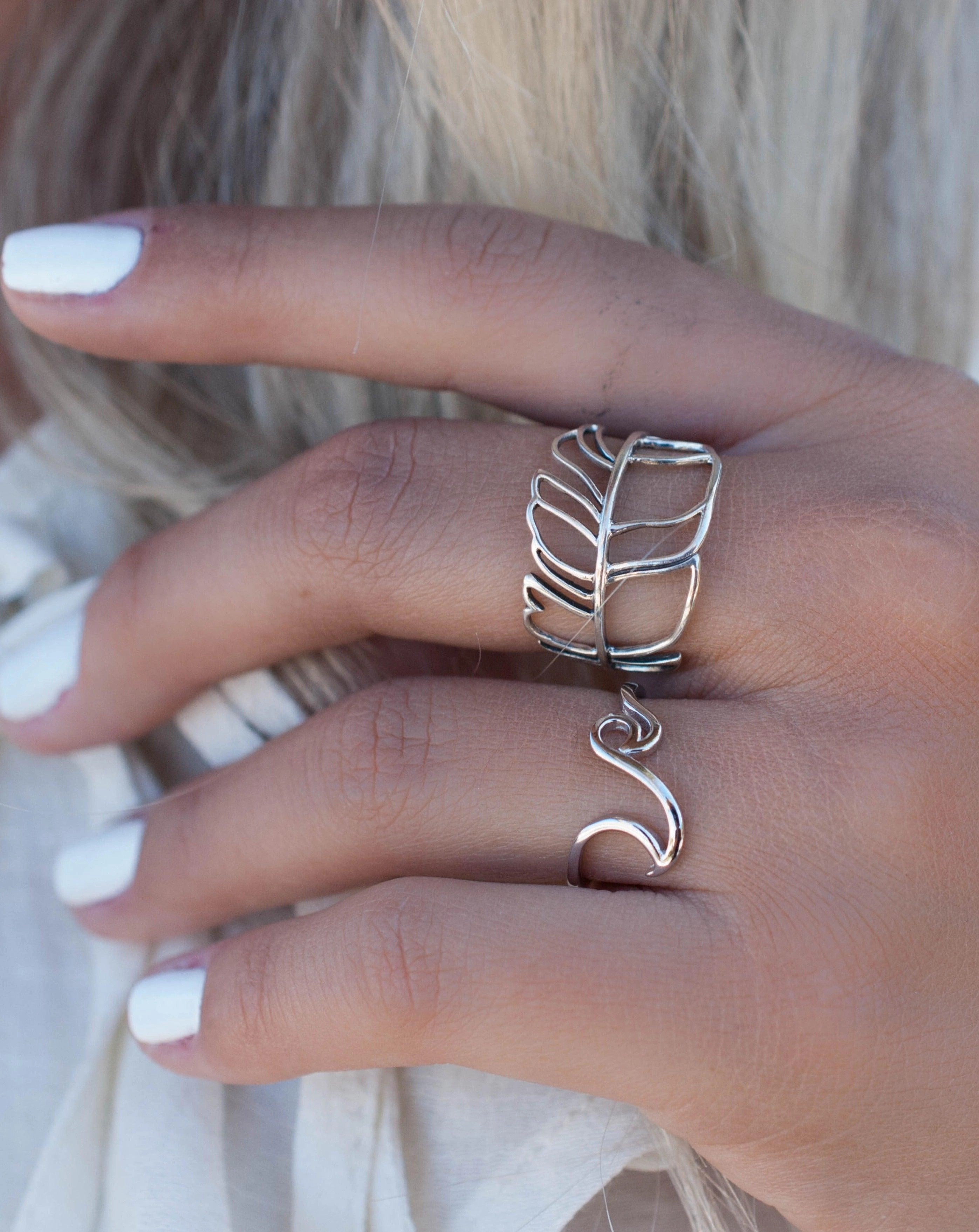 Joaca Leaf Ring ~  Sterling Silver 925~SMR013