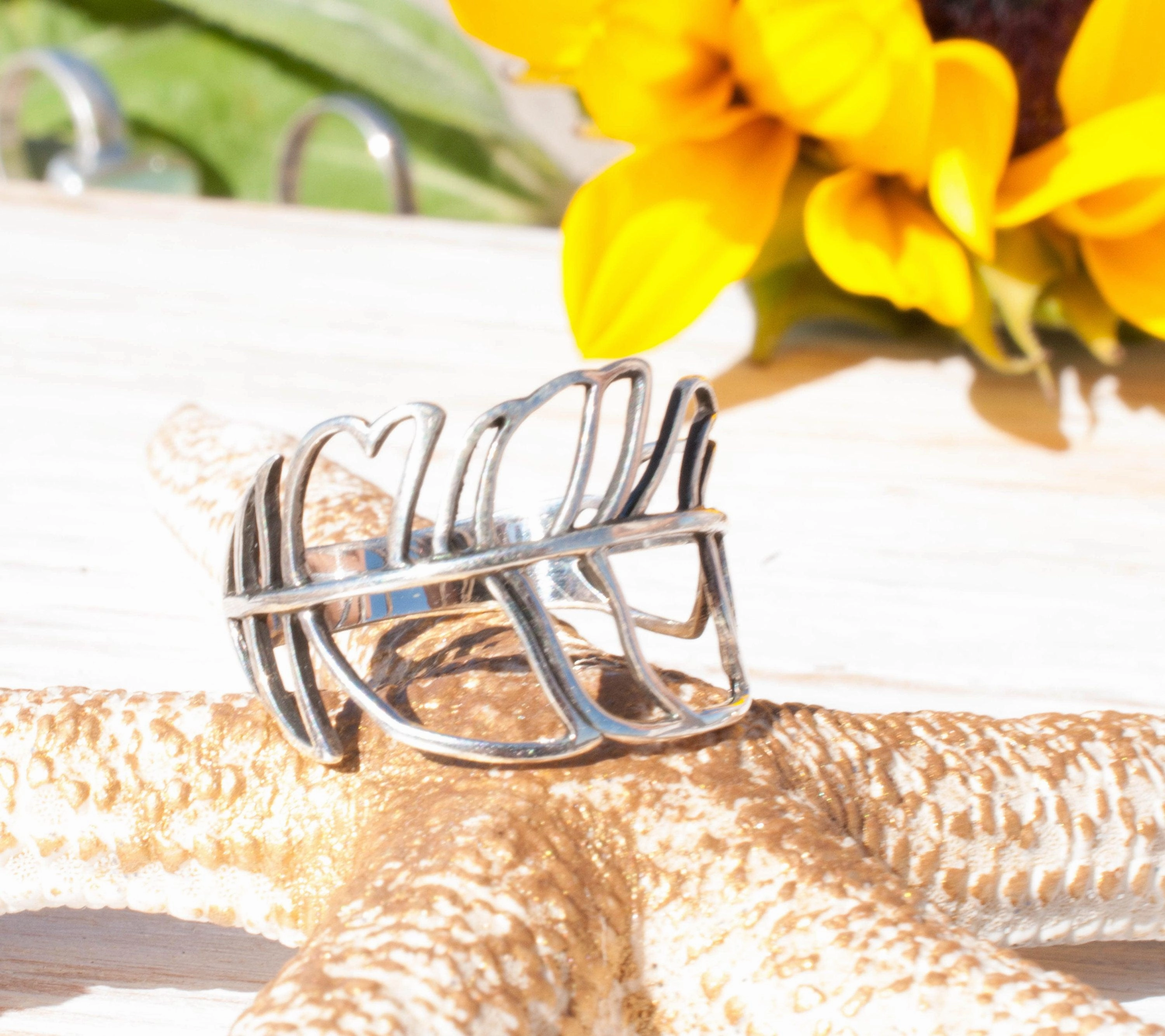 Joaca Leaf Ring ~  Sterling Silver 925~SMR013