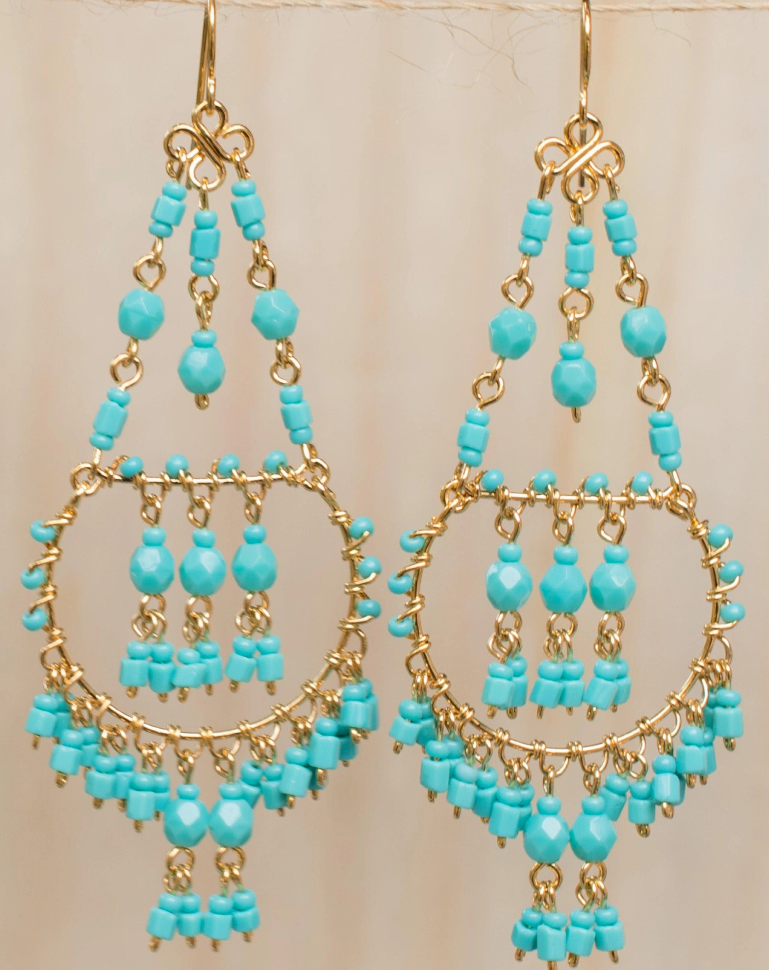 Joan Chandelier Earrings ~Gold Plated ~ SME030