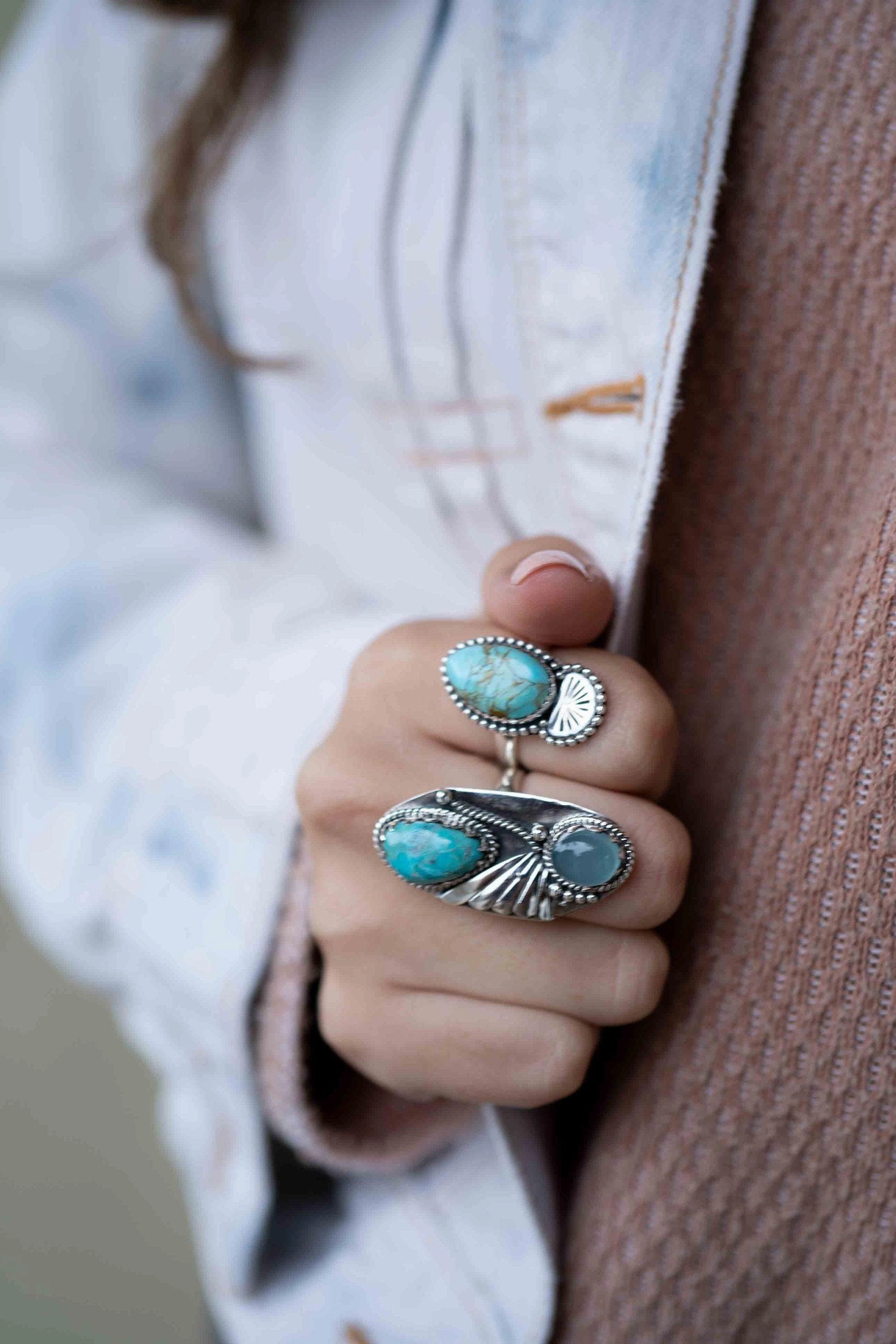 Joice Turquoise Ring ~ Sterling Silver 925 ~ MR285