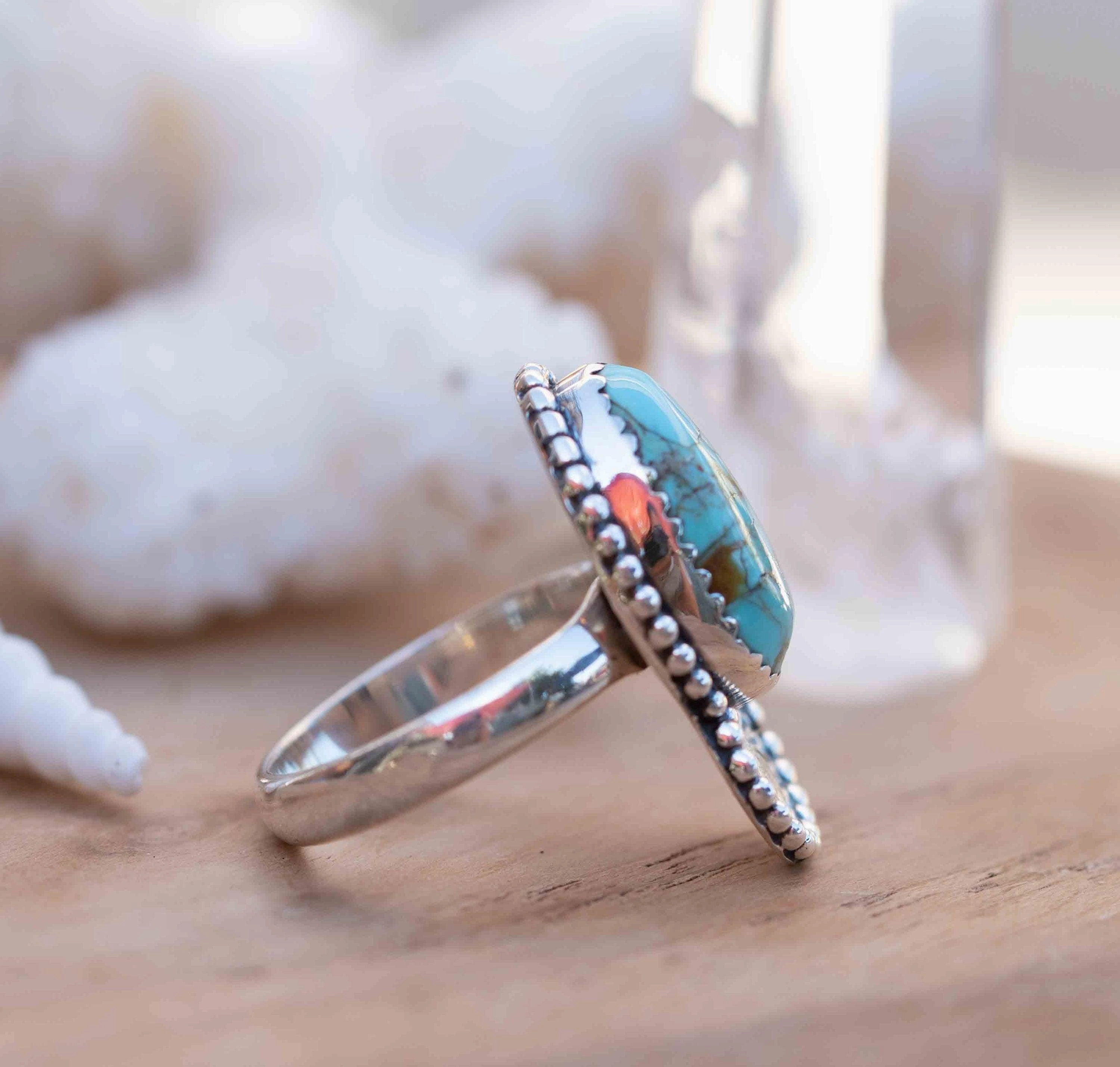 Joice Turquoise Ring ~ Sterling Silver 925 ~ MR285